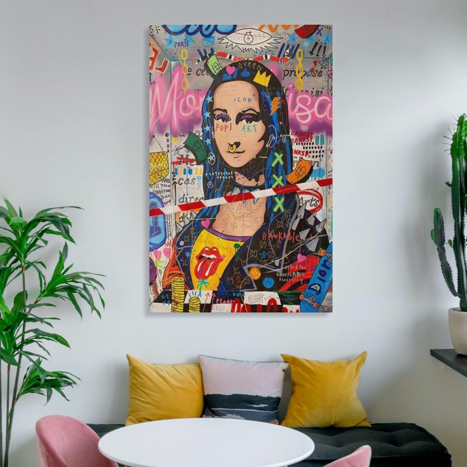 モナリザ ポップアート 絵画 インテリアMona Lisa art 壁紙　家具 Amazon.co.jp: グラフィティ モナリザ ポップアート ポスター プリント