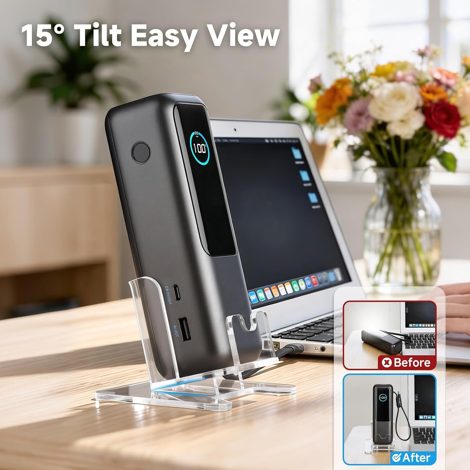 Acrylic Stand for Anker Laptop Power Bank 25000mAh, Holder Only image 4