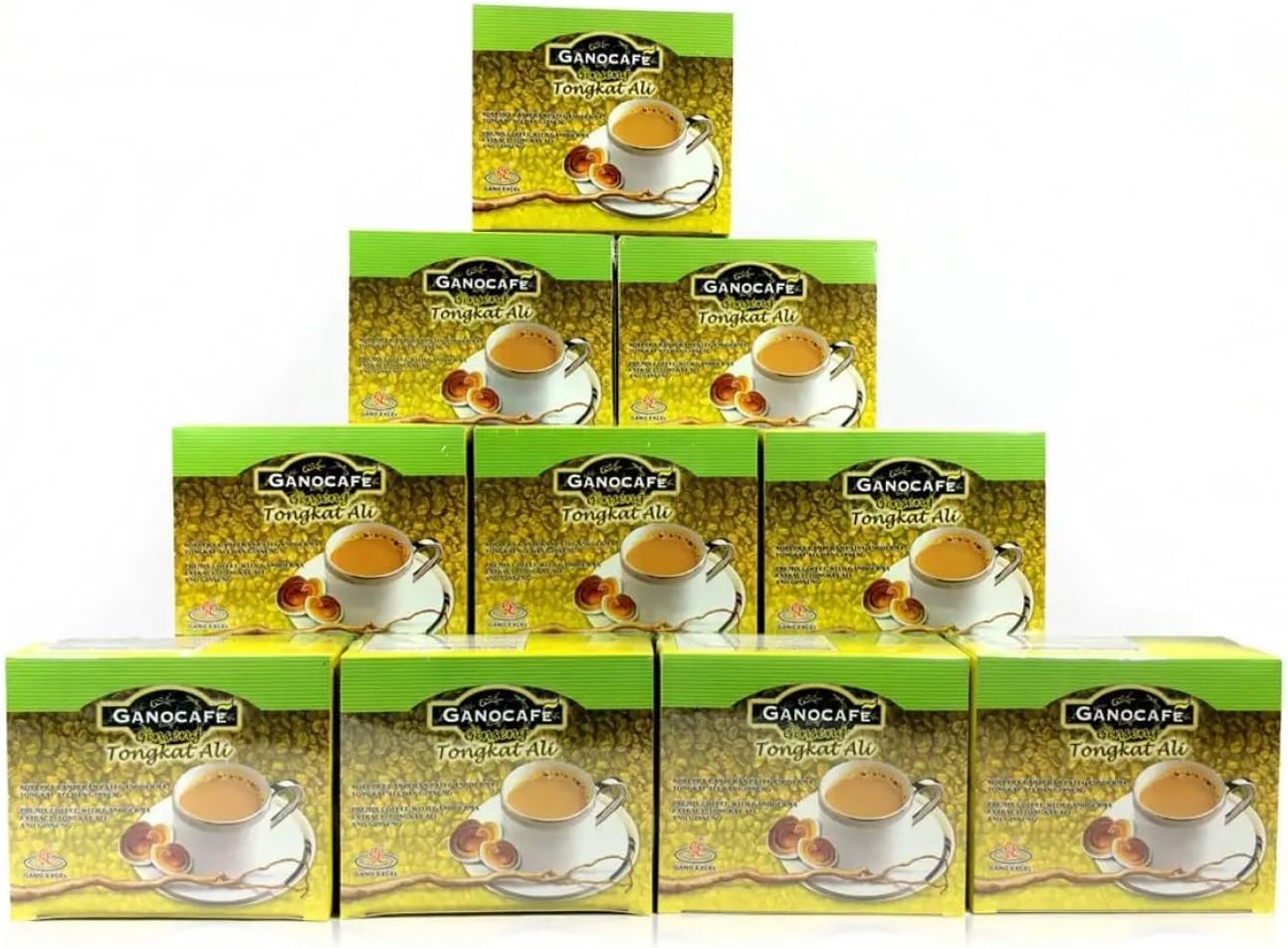 TOTALLYAWESOME Gano Excel Ganocafe Gano Cafe Ginseng Coffee 15 Sachets (10 Box)
