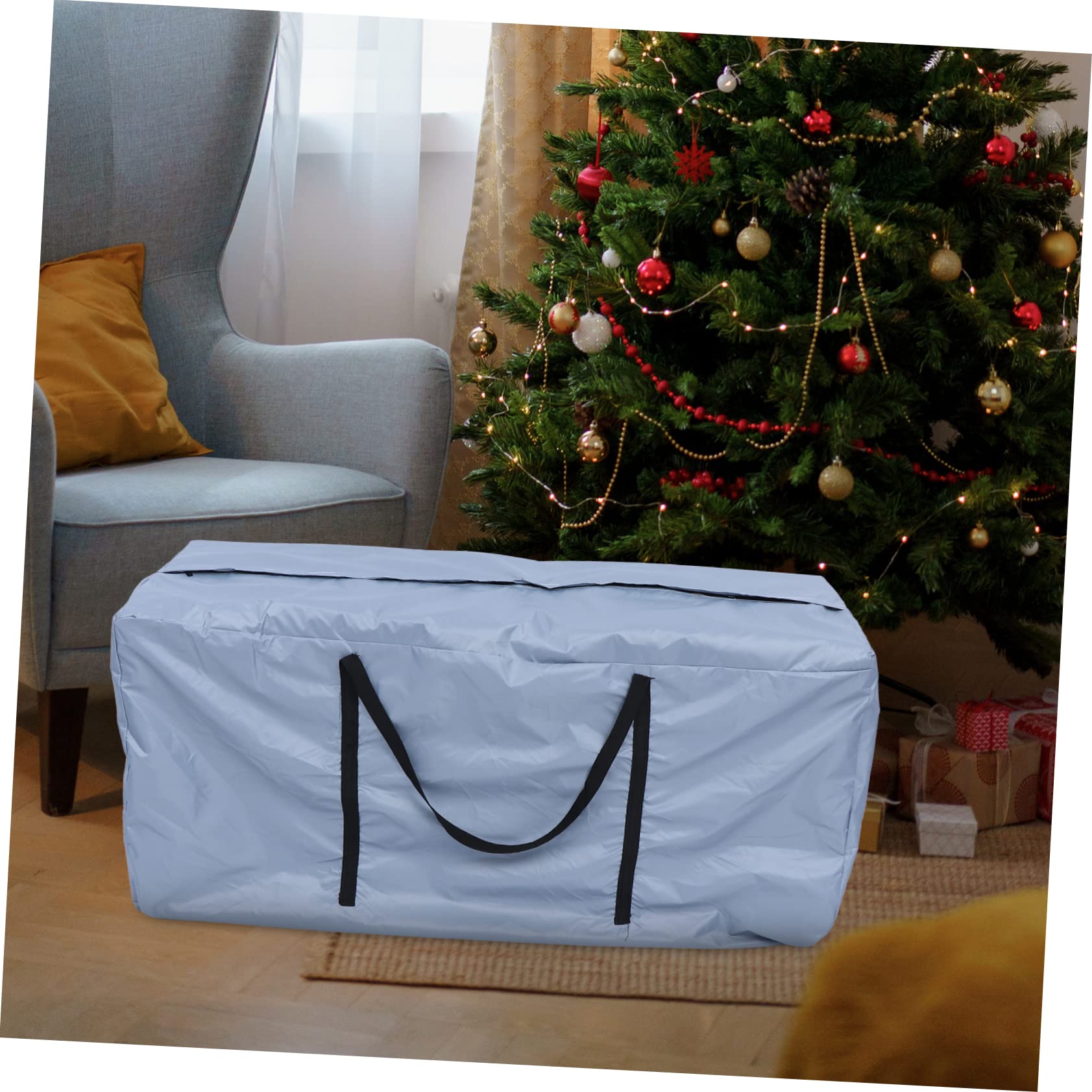 LABRIMP Contenitore per Albero di Natale Borsa Cerniera per Mobili da Esterno Sacca Portaoggetti per Regali per Feste Resistente e Facile da Trasportare
