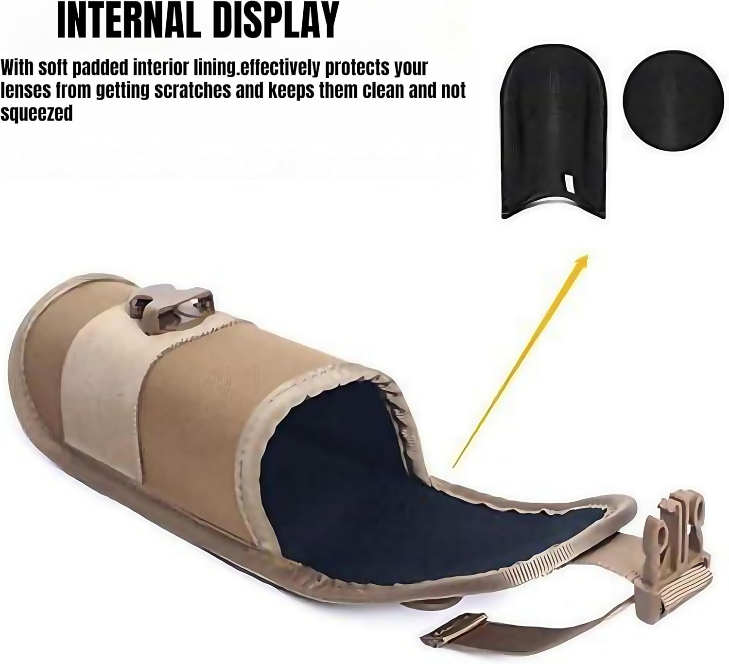 ACEXIER MOLLE Glasses Pouch Outdoor Durable Tactical Pouch Sunglasses Case Army Style Flashlight Pouch with Buckle