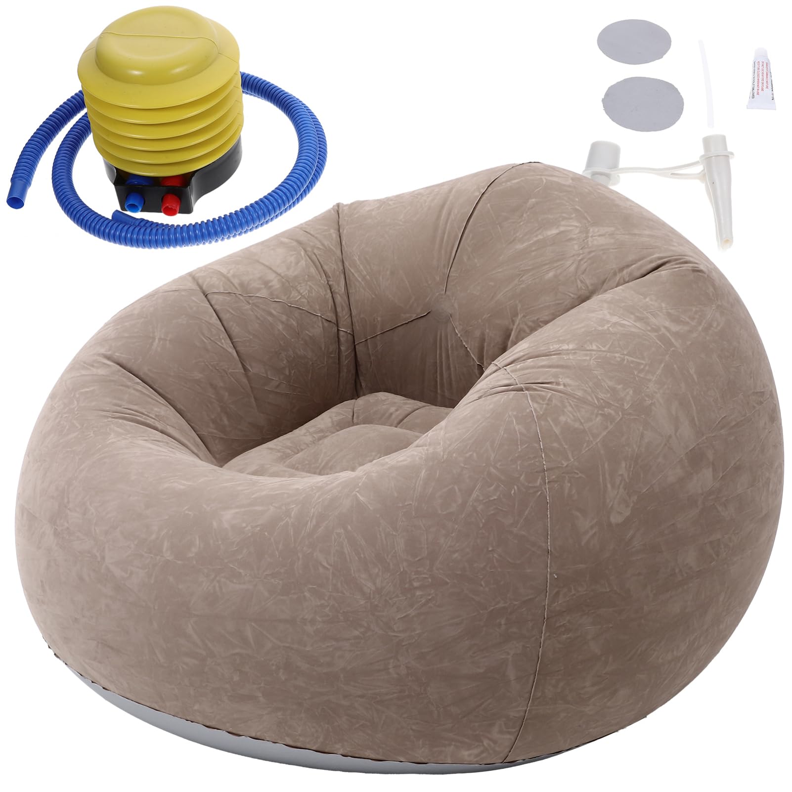 Chaise relaxante avec support confortable et assise gonflable en flocage