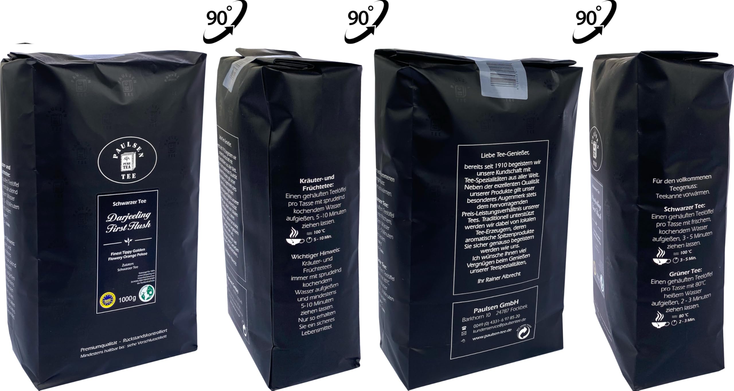 Paulsen - Darjeeling First Flush FTGFOP1 - Ernte 2024 - sehr mild - schwarzer Tee - 1000g