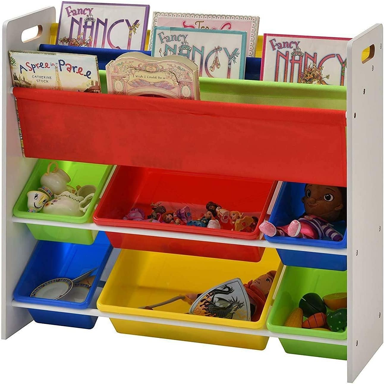 Walgreen® Toy and Book Storage Organiser Shelf Unit Plastic Containers