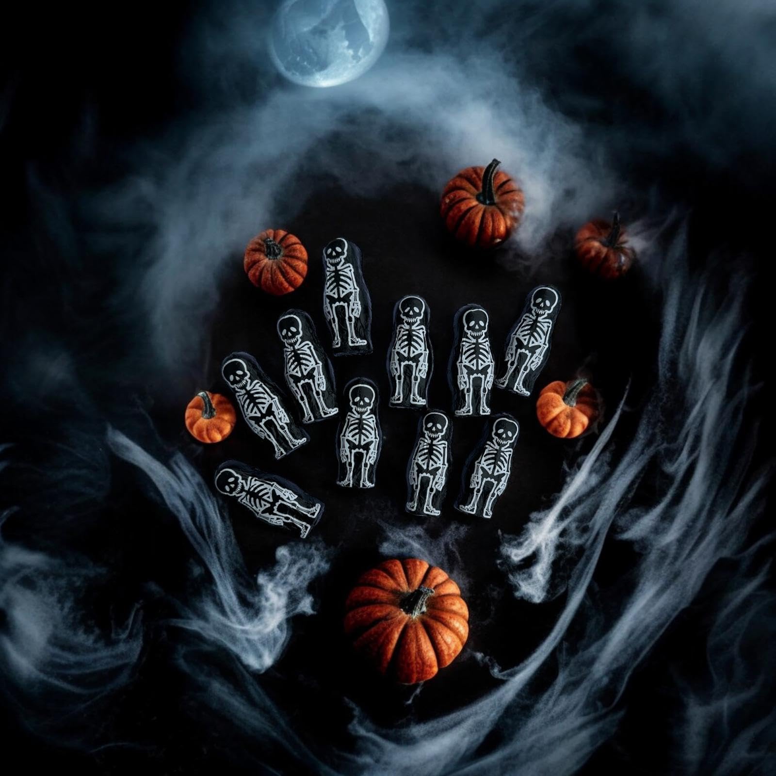 3x 504g Halloween Schoko-Skelette aus Milchschokolade I ca. 210 Stück I in einem Party Bucket I Ideal für Halloweenparties oder als Füllung für den Süßigkeitenkorb