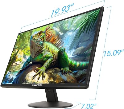 New! Sceptre 22 inch Prime Monitor 100+Hz 100% sRGB HDMI x2 VGA Build-in Speakers, Machine Black 2026 (E225W-19203R Series)