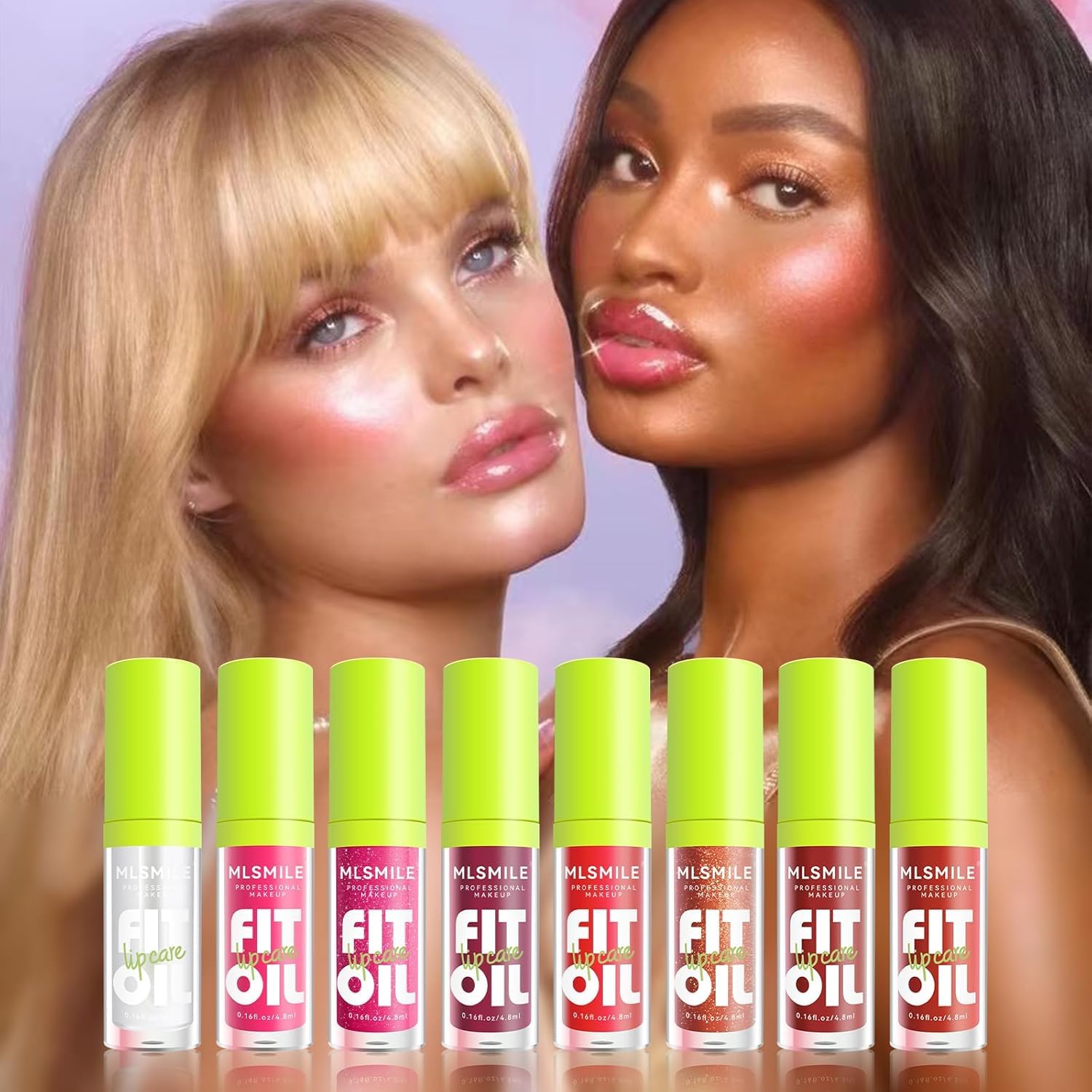 8 Colors Lip Oil Lip Glaze Set, Tinted Gloss Lip Gloss Oil, Plumping Moisturizing and Nourishing Lips, Long Lasting Fresh and Smooth Lip Care Set - C#