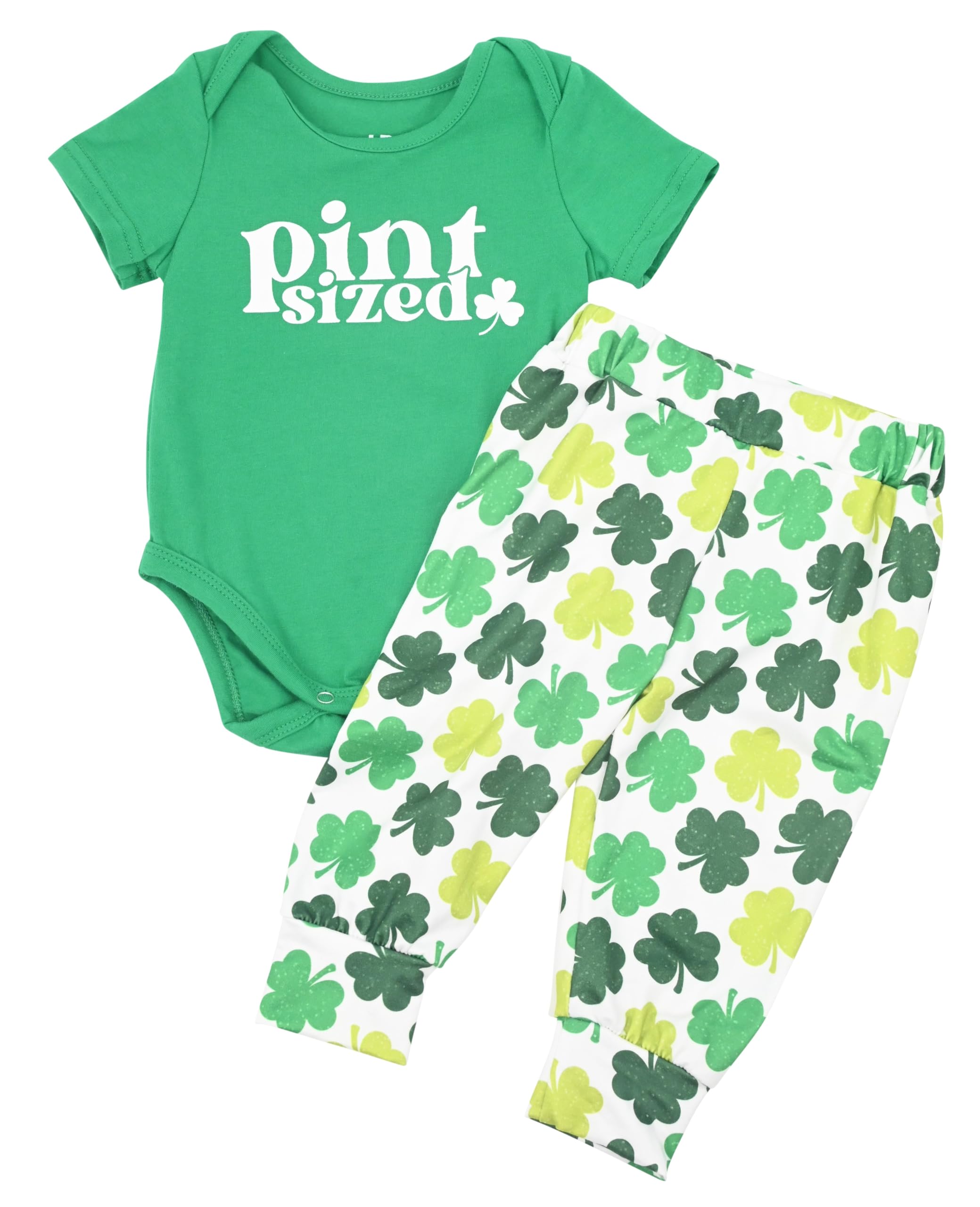Baby Boys Girls 2pc Outfit Set Short Sleeve Bodysuit with Pants