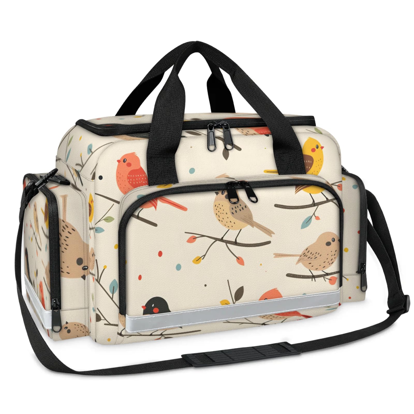 GzLeyigou First Aid Bags Empty, Wetland Birds Emergency Bag First Aid Kit Multiple Compartment Kit Carrier On Call Trauma Bag For Paramedics Emergency Medical Supplies Kit