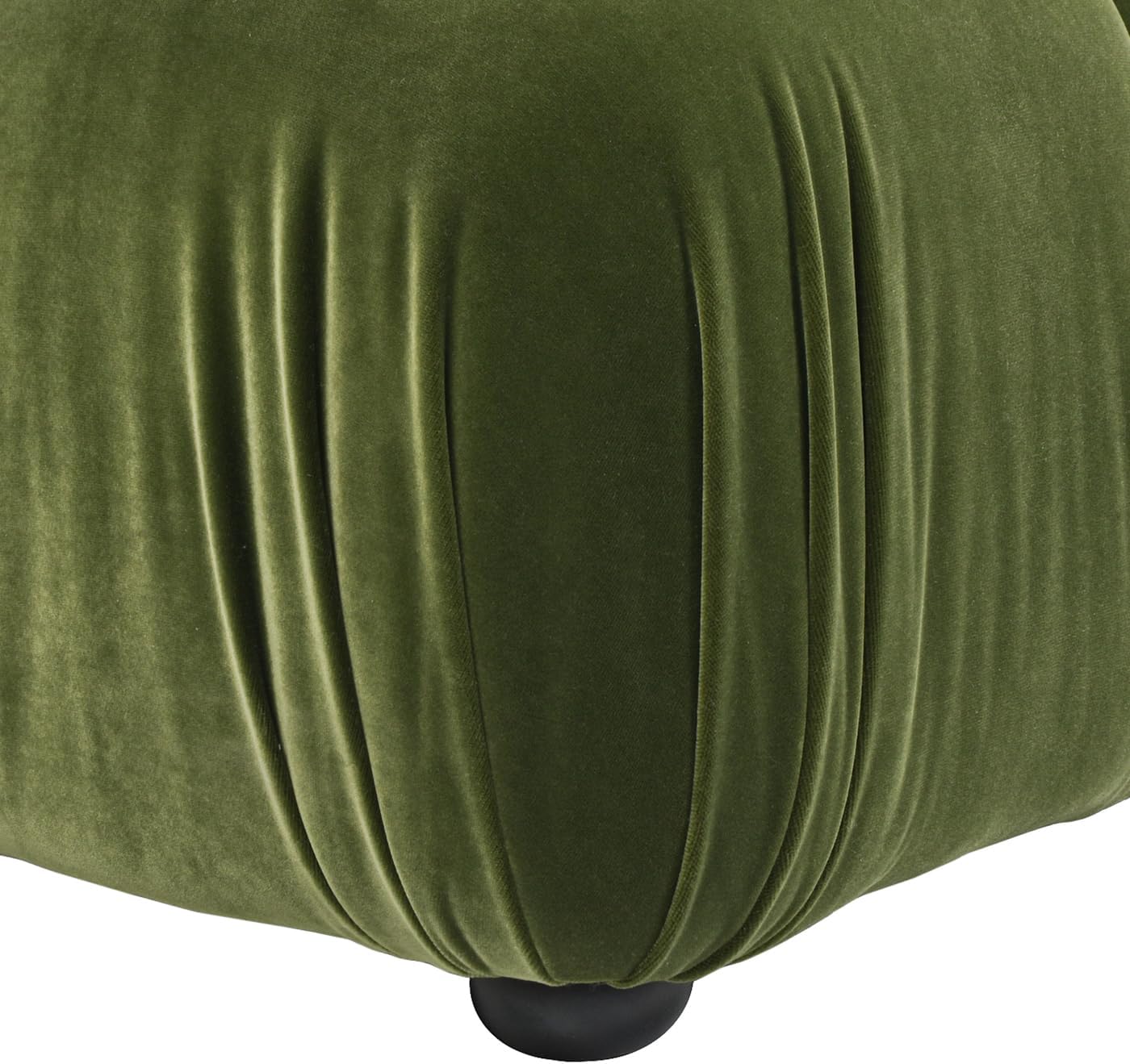 Jennifer Taylor Home Marcel 36" Bubble Modular Modern Lounge Arm Chair, Olive Green Performance Velvet