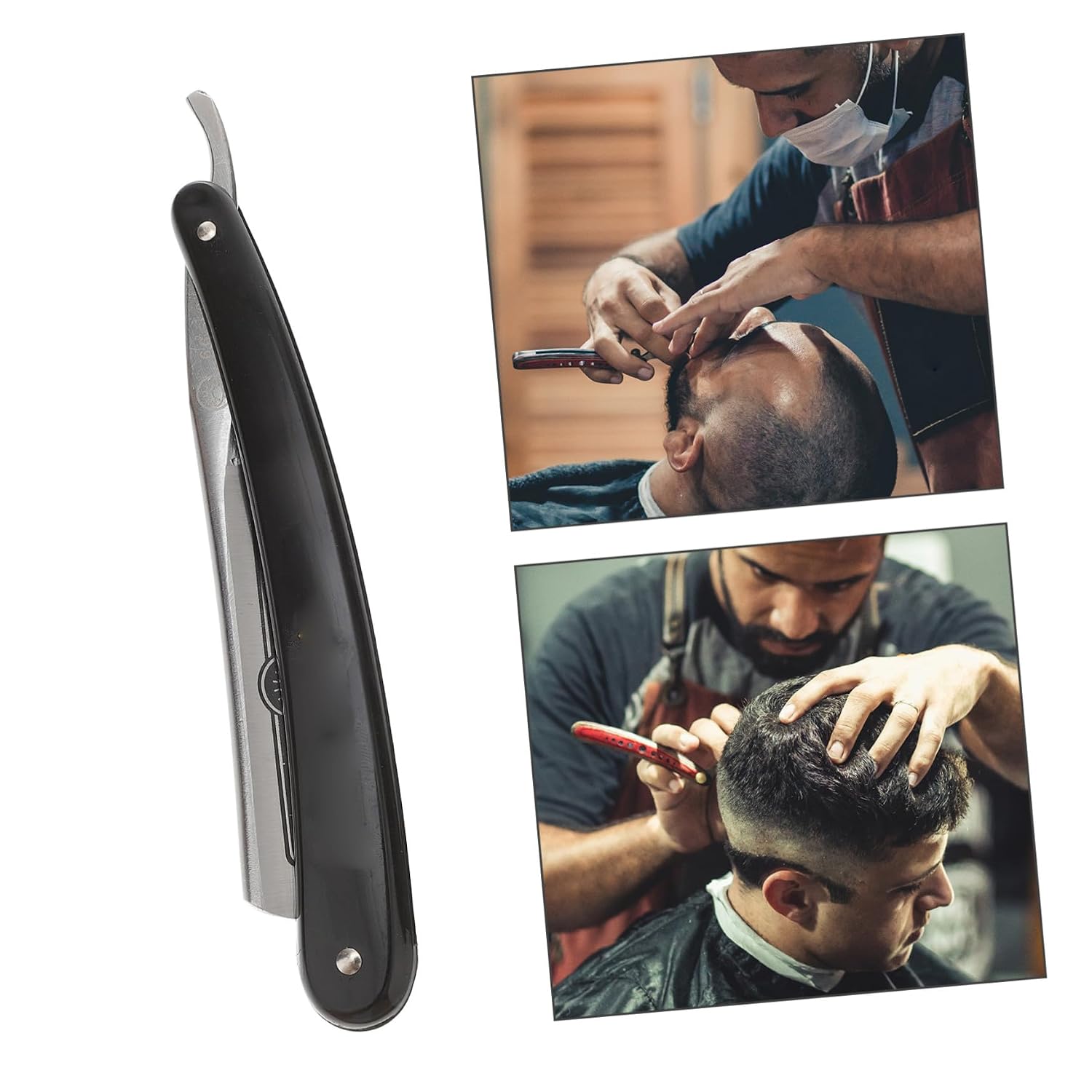 Manual Shaving Razor Beard Shaving Cutter Old Style Manual Shaver Single Blade Straight Razor for Men Face and Hair Grooming Style