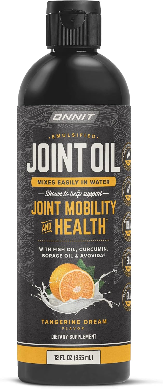 Onnit Joint Oil: Emulsified Liquid Fish Oil to Support Joint Health and Mobility - Tangerine Flavor (12oz)