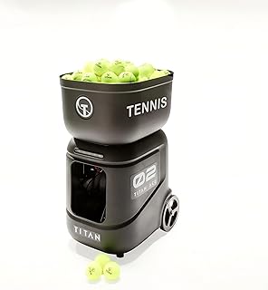 Titan ACE Tennis Ball Machine for Coaches & Mobile Players | 150 Ball Capacity, Lightweight 39 lb Design with Invertible Hopper, Free App Control