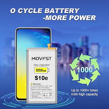 Replacement Battery for Samsung Galaxy S10E,5150mAh High Capacity Battery Fit for Samsung Galaxy S10E Model SM-G970 G970F/DS G970U G970W with Repair Tool Kits,EB-BG970ABU
