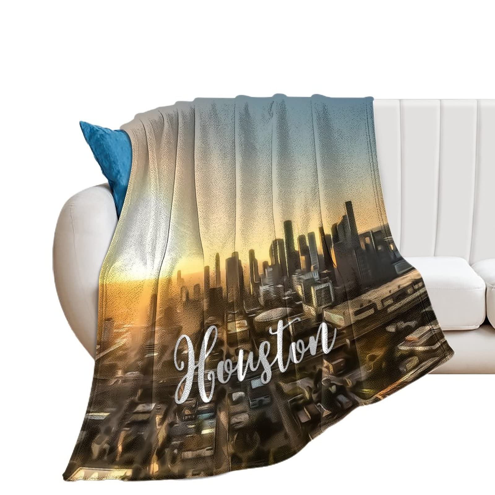 Couverture Houston flanelle legere contre le froid en voyage et lit
