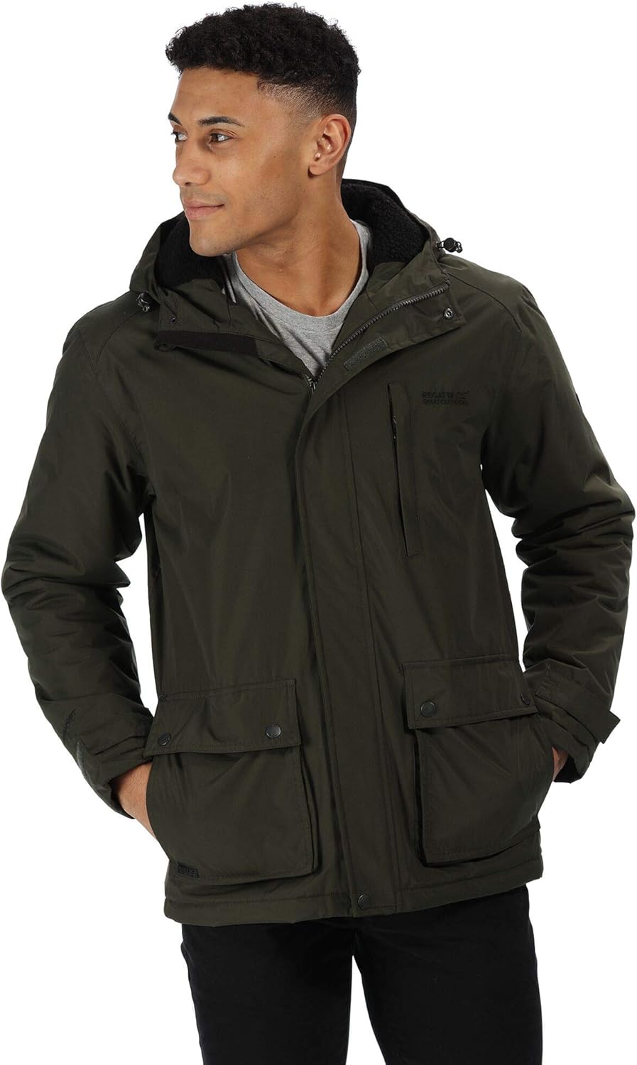 lined waterproof jacket mens