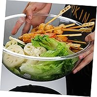 Vista 7 de Recipientes de ensalada para alimentos, vajilla de plástico, recipiente de plástico transparente, cuenco de cocina, cuenco de mezcla, cuenco