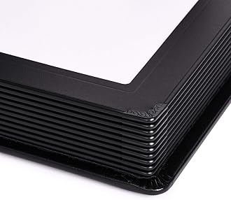 Professional Leatherette Bound Photo Album for Weddings and Special Occasions 5x7 (10 Page), Black/Black