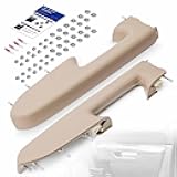 Left Driver & Right Passenger Side Armrest Repair Kit Fit for Chevy Silverado 1500 2500HD 3500HD 2010-2014 For GMC Sierra 1500 2500 HD 3500 HD 2010-2014 Door Panel with Release Handle Below Armrest