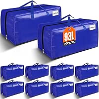 Vista 10 de BlissTotes Bolsas de mudanza, suministros de mudanza resistentes y bolsas de almacenamiento, bolsas de embalaje extragrandes, cajas con bolsillos