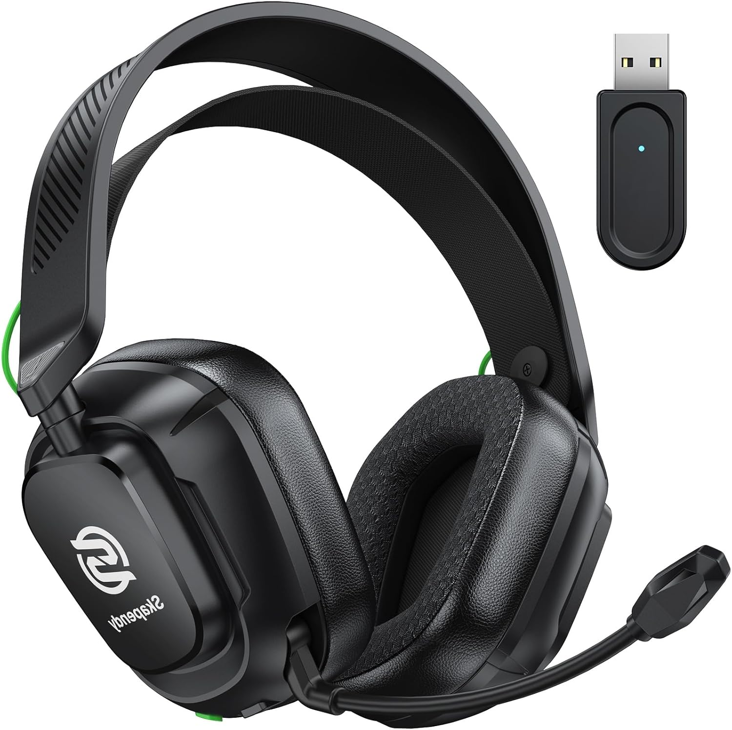 SKAPENDY VK84 2.4GHz Wireless Gaming Headset for PS5, PS4, PC Wii Accessory Kits, Low Latency Bluetooth Gaming Headphones with Noise Canceling Mic, Stereo Sound Headset for Switch, 50+Hr Battery