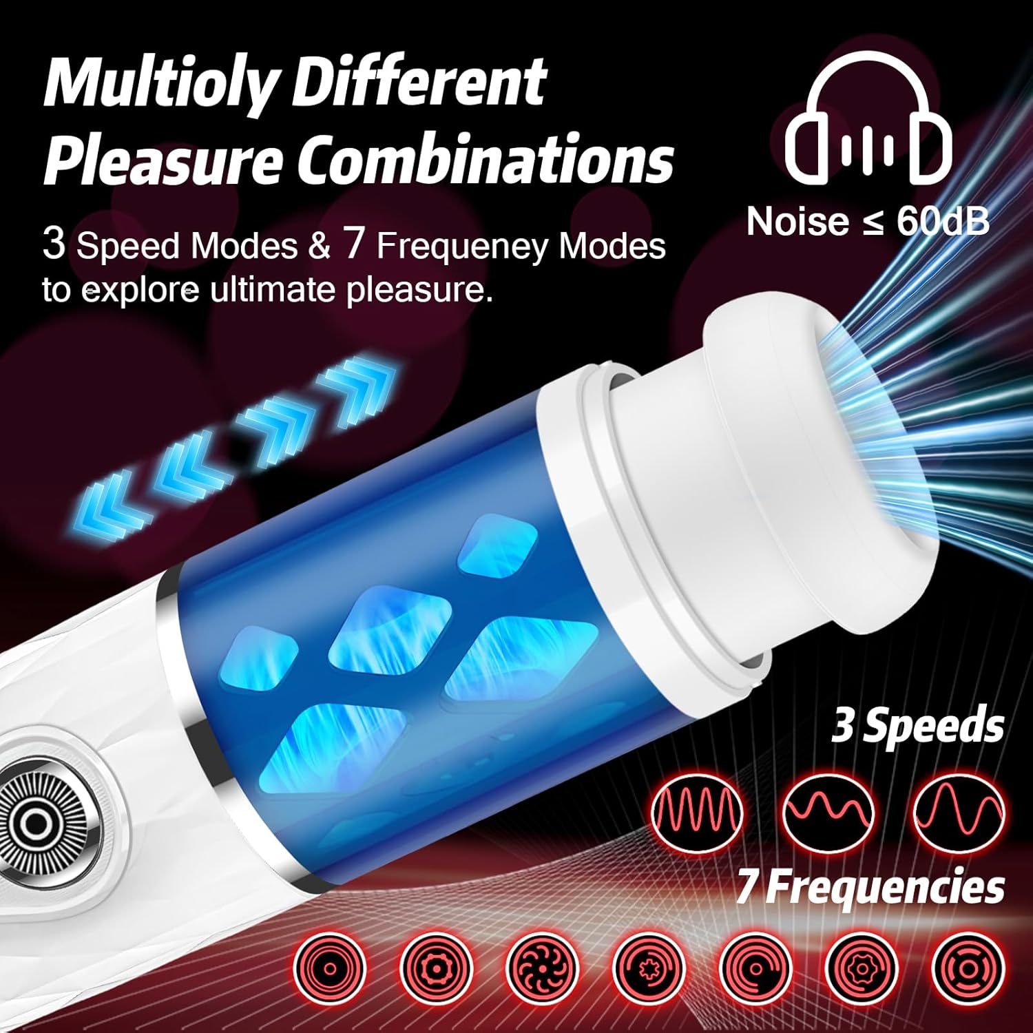 Automatic Male Masturbator Cup– Advanced Realistic Thrusting & Rotating Pocket Pussy for Men,10 Modes Oral & Vaginal Simulation for All Levels,Deep-Tight Textured Sleeve,USB Rechargeable,Discreet Box