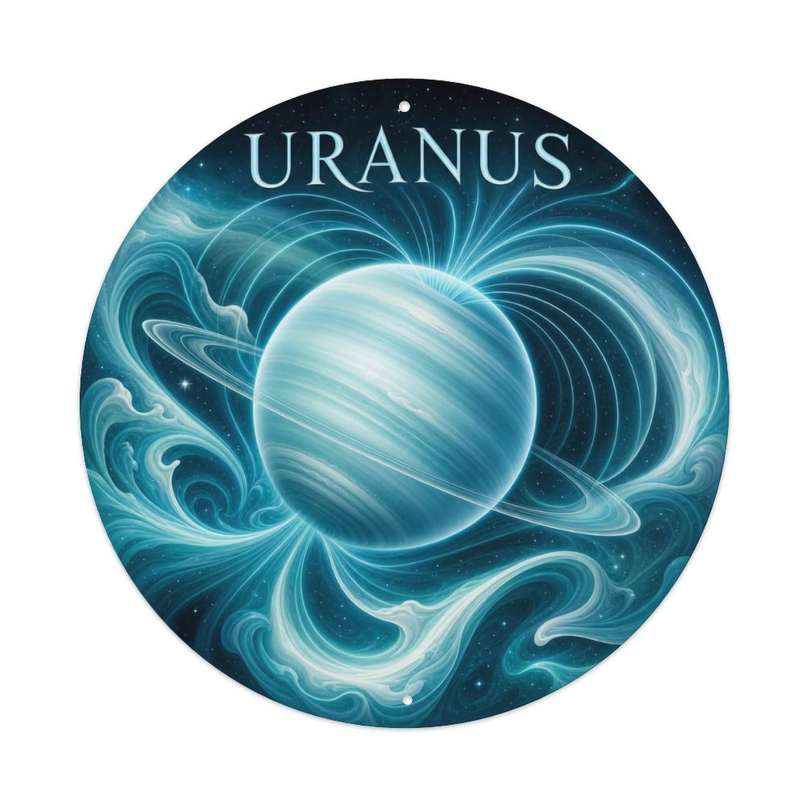 Space Exploration Astral Uranus Ice Giant Metal Tin Sign