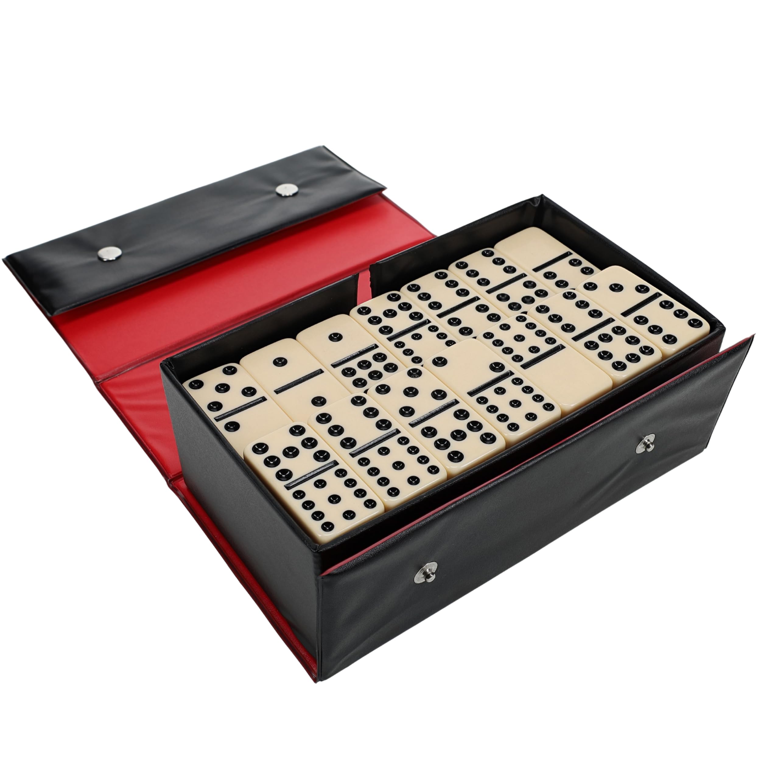 WE Games Double Twelve Dominoes Set - 91 Dominoes in Retro Travel