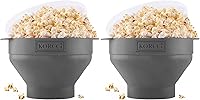 Vista 13 de El Original Korcci Palomitero de Silicona para Microondas, Palomitero para Microondas, Tazón Plegable para Hacer Palomitas en Microondas, No