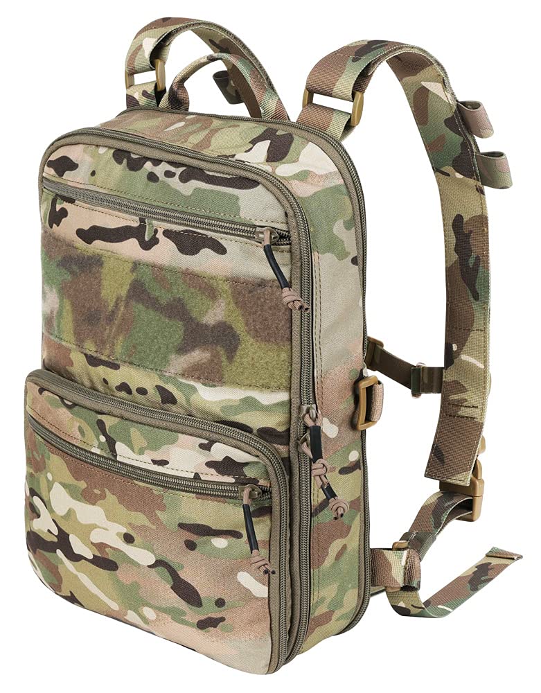 KRYDEXTactical Expandable Backpack Military MOLLE Pack for Travelling Hiking Hunting, Multicam, 14" x 10" x 3.5", Hiking