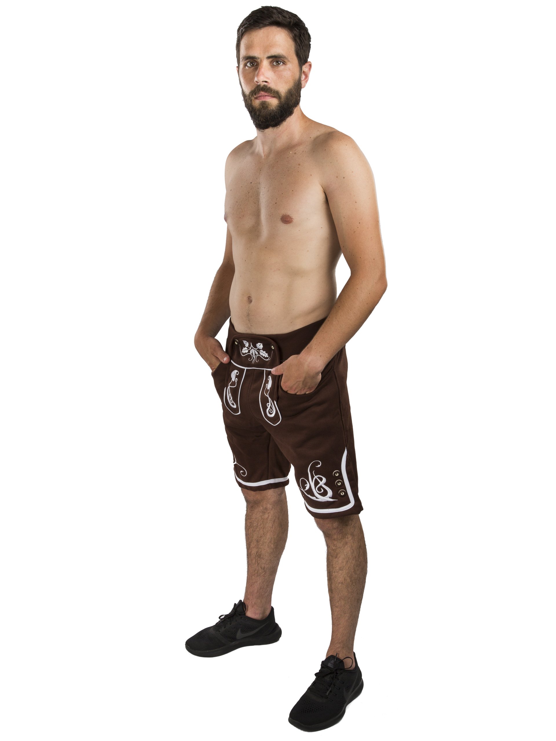 Lederhosen da Jogging da Uomo - Pantaloni da Jogging Ricamati - Trachtenhose Oktoberfest - Schöneberger Trachtenlederhose