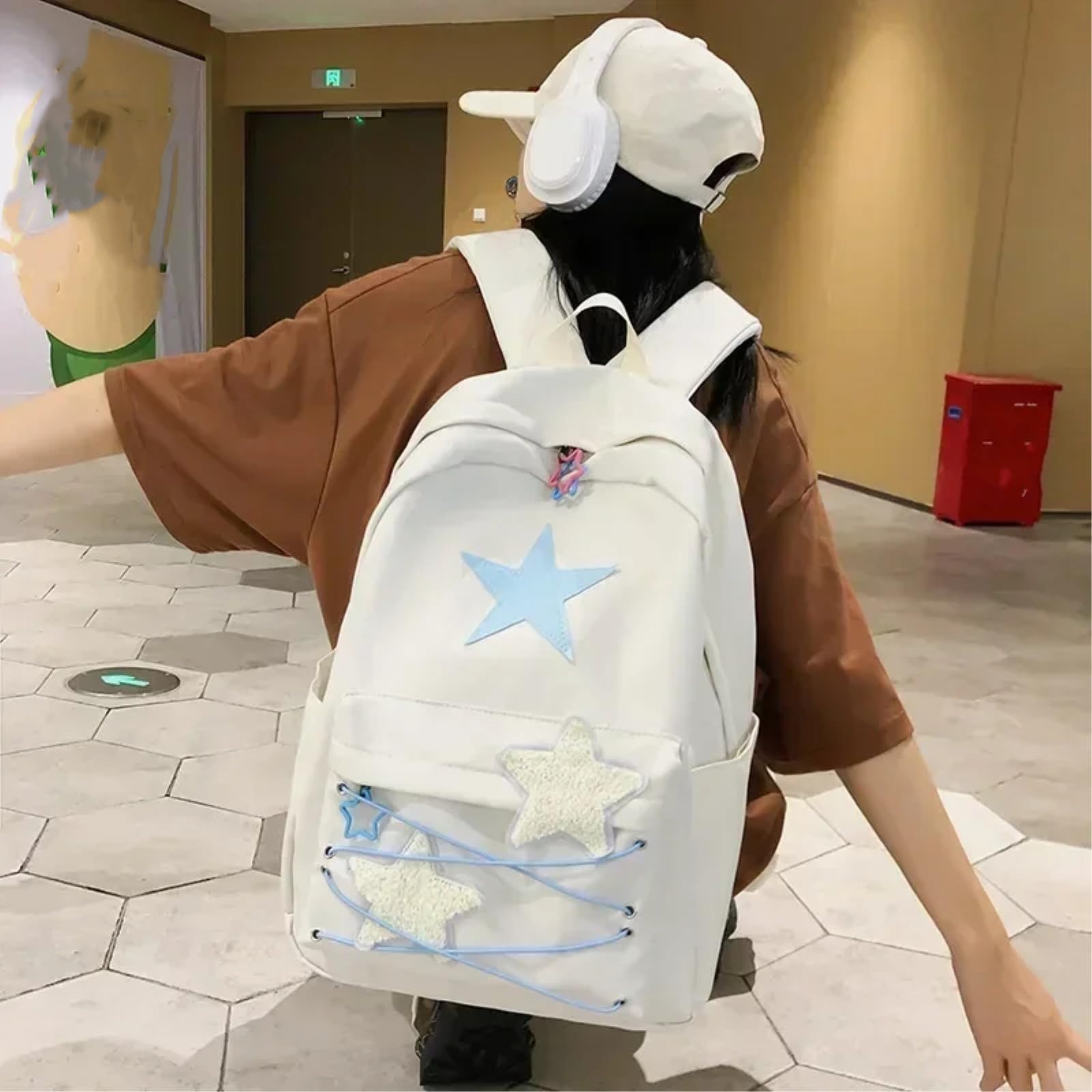 Plecak Sweet All Match Star Plecaki Kobiety Streetwear Y2k Tornistry o dużej pojemności Studenci