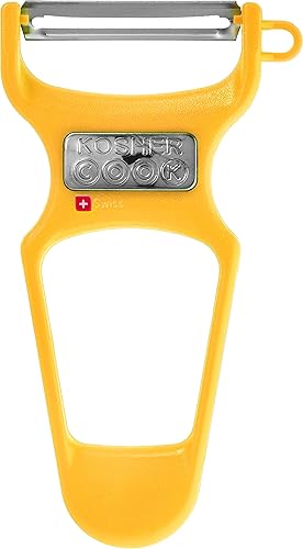 Miniatura 10 de Y Pelador de verduras, hoja de acero inoxidable ultra afilada, pelador suizo, mango de plástico de fácil agarre, herramientas de cocina codificadas