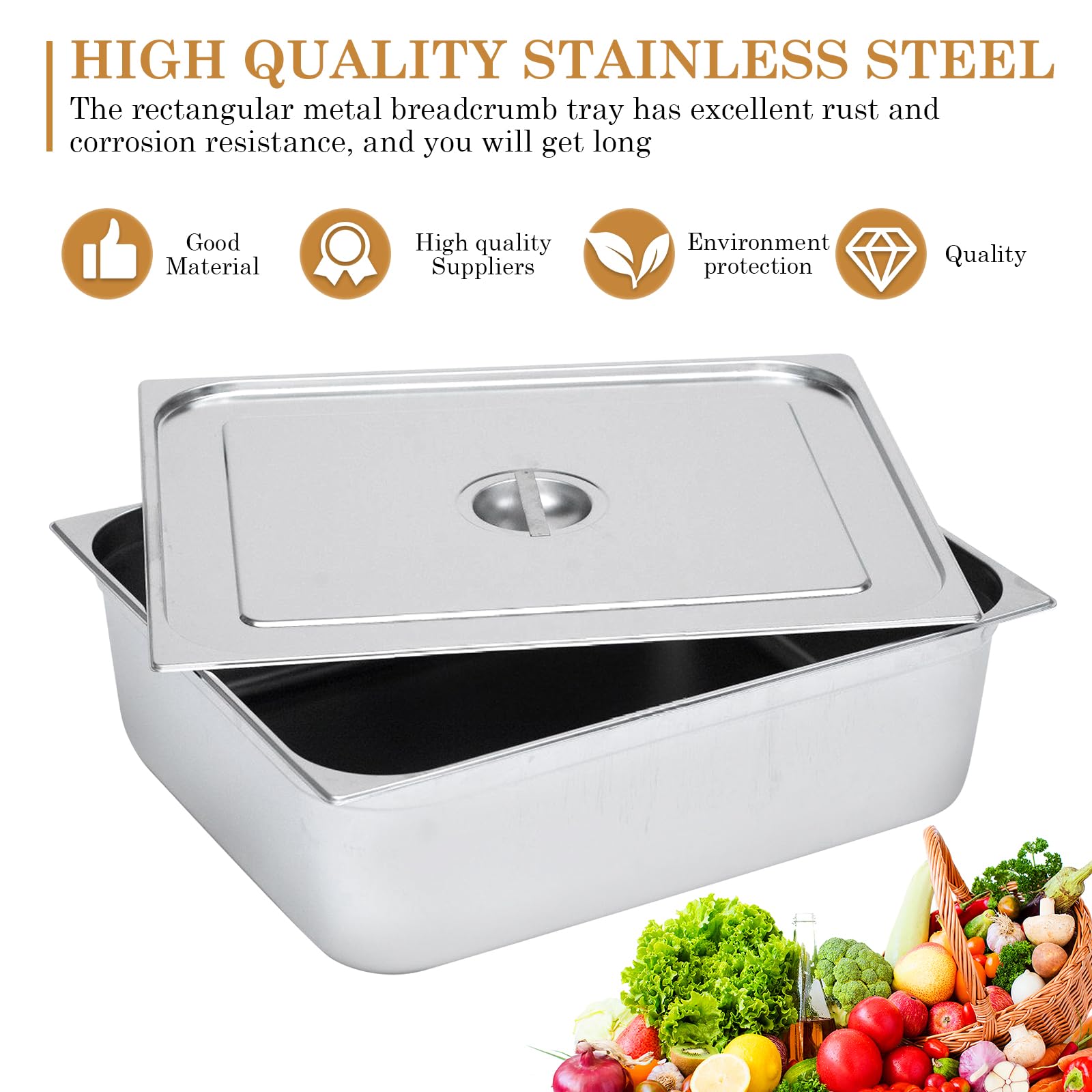 Coperchi Vaschette Gastronorm Coperchio In Acciaio Inox Per Bacinelle Gastronorm GN1/1 Vaschette Gastronomiche Coperchi Kit