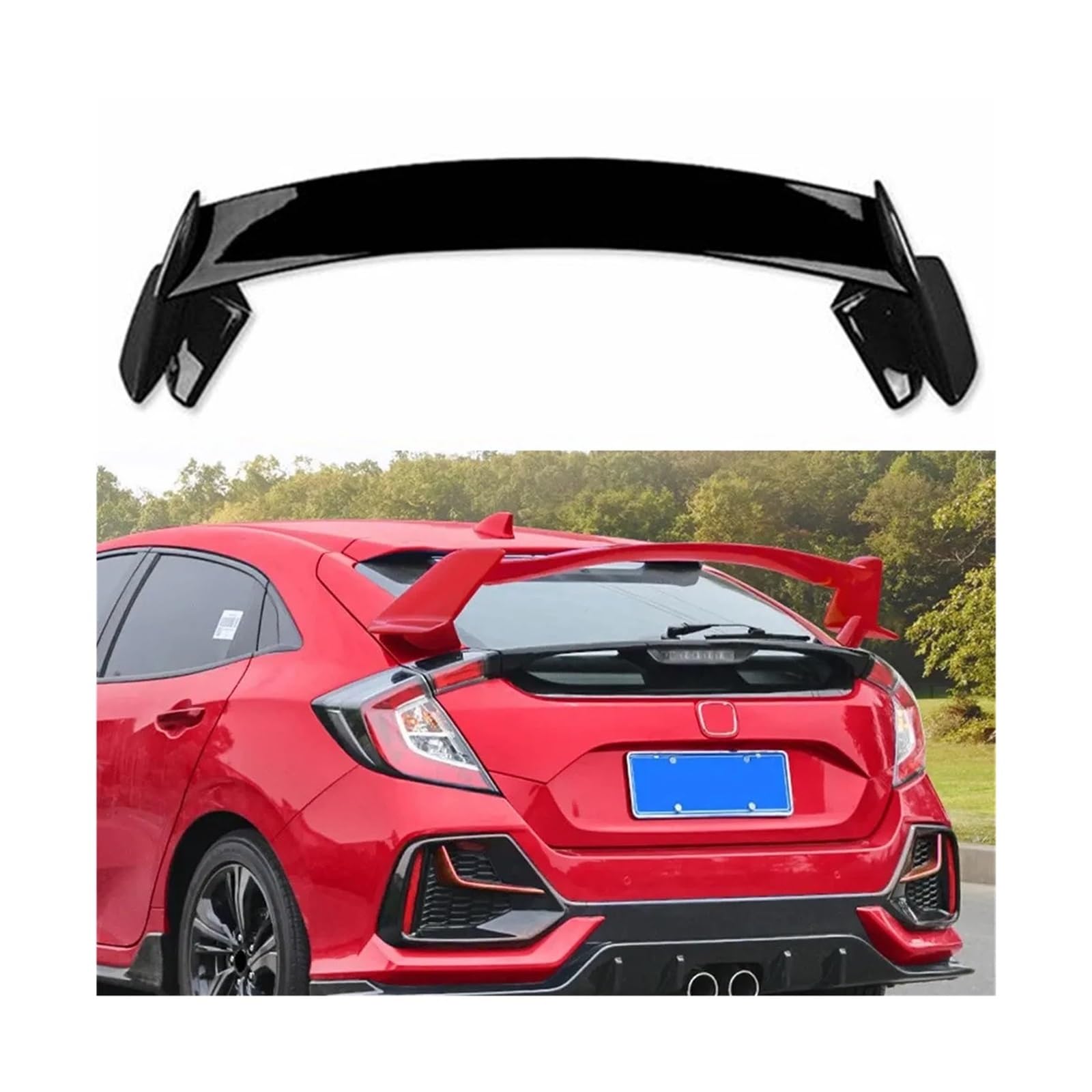 YYRBMFC Alerón Trasero para Coche para Fiat Tipo (Type 358/357/356) Aegea Ægea 5-Doors 2015-2023 2024, Alerones Spoiler de Techo Trasero Accesorios Modificación Coche,Gloss Black