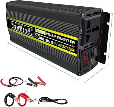 8000 Watt Pure Sine Wave Inverter DC 12V/24V/48V/60V to AC220 3000W 4000W 6000W Voltage Transformer Power Converter Solar Inverter 6000W,24V