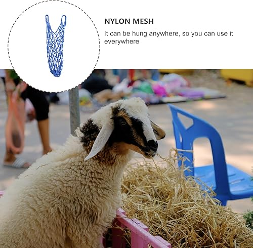 Miniatura 4 de POPETPOP Bolsa de alimentación de verduras, bolsa de alimentación para caballos, suministros para caballos, bolsas para caballos Red de pacas