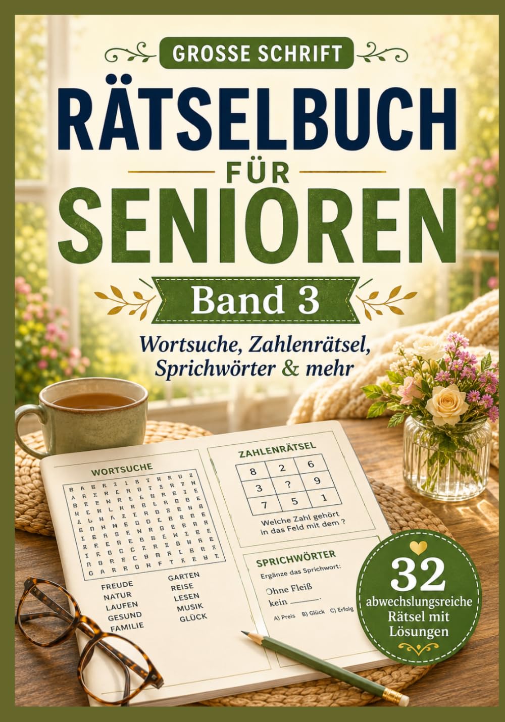 Rätselbuch für Senioren: Große Schrift, Band 3 (Wortsuchrätsel für Senioren)
