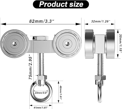 4 Wheel Trolley Assembly Roller Trolley - Silent M10 Bolt and Nuts - Use with 1-5/8 Wide Wide and All 1-5/8 Unistrut Strut Channel (Silver-4 Pack)