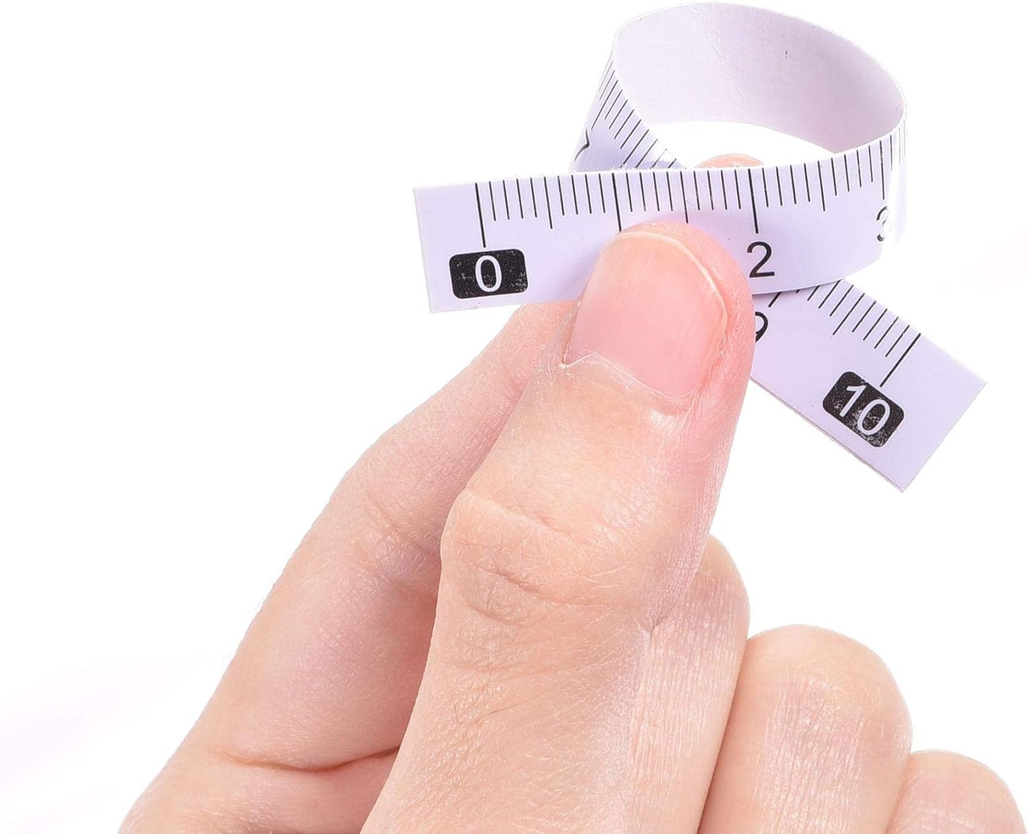 uxcell 10 Pcs Adhesive Backed Tape Measure 10cm Left to Right Read Measuring Tapes Stick on Workbench Ruler (White)