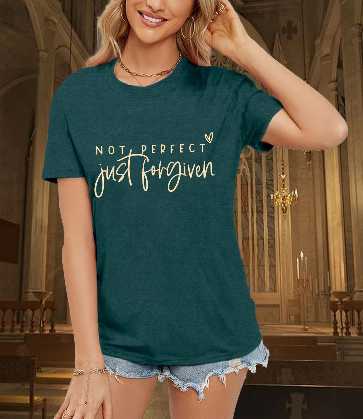 Christian Shirts for Women Jesus Shirt Inspirational Tee Tops - Image 3