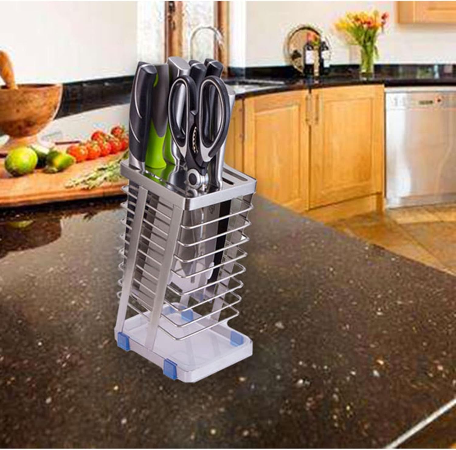 Knife Block Storage Stand Kitchen,Only Selling Cutter Holder,Countertop Rack,Universal,Cut-Out Design,Easy