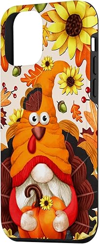 Miniatura 2 de iPhone 12 mini gnomo calabaza pavo para el día de Acción de Gracias lindo otoño caso otoño