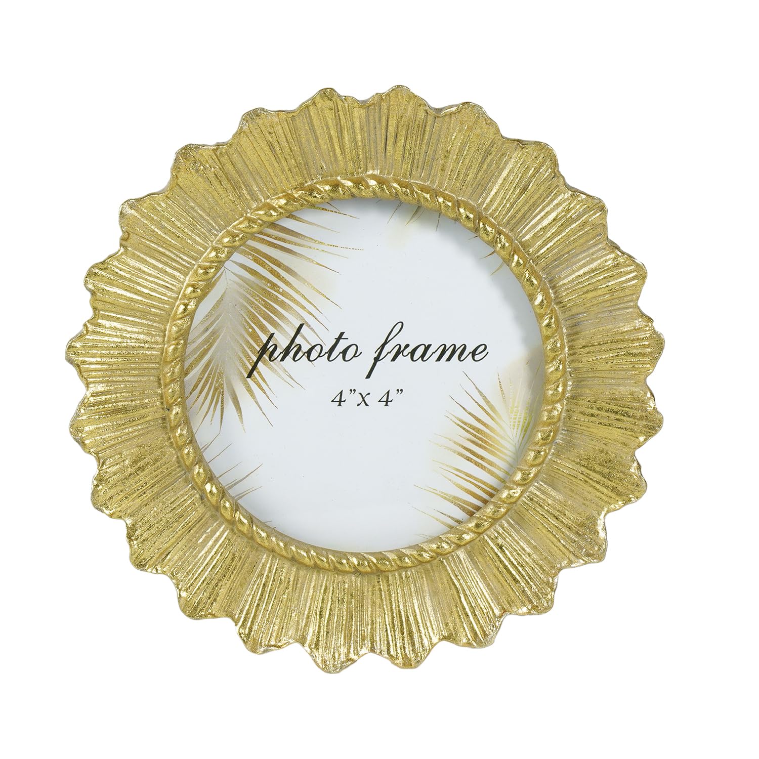 LIMOR Vintage Picture Frame, Antique Ornate Picture Frame, Victorian Retro Decorative Photo Frames for Tabletop & Wall, Baroque Home Decor, Gift Ideas (Round4×4)