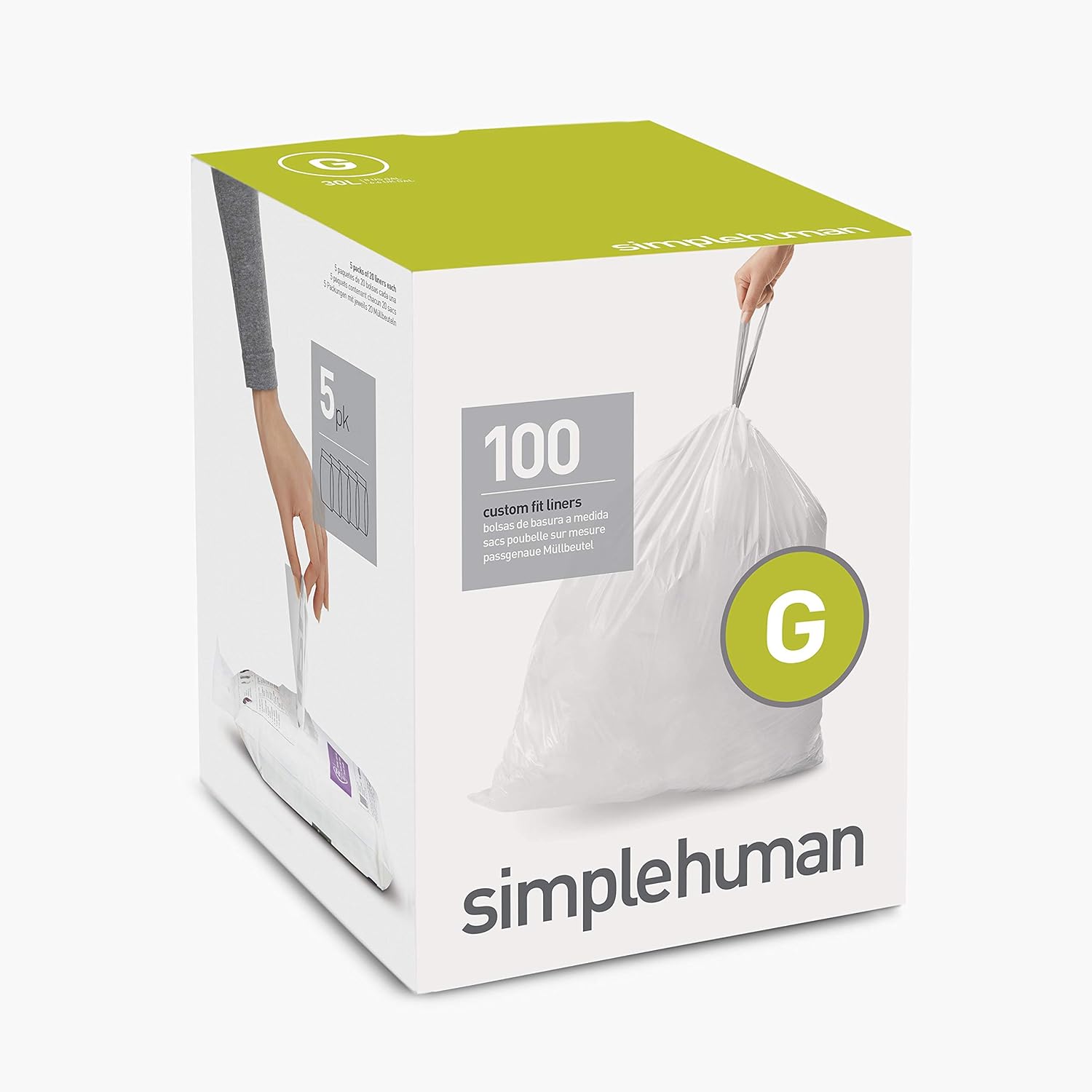 simplehuman 35 Liter / 9.3 Gallon Dual Compartment Under Counter Kitchen Cabinet Pull-Out Recycling Bin and Trash Can: Home & Kitchen