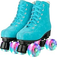 Vista 6 de XUDREZ - Patines de ruedas de piel sintética de doble fila para mujer