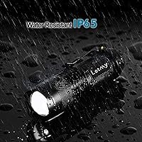 Vista 4 de LETMY Linterna táctica, linternas LED mini súper brillantes con clip para cinturón, con zoom, 3 modos, impermeable - Mejor linterna EDC para regalo