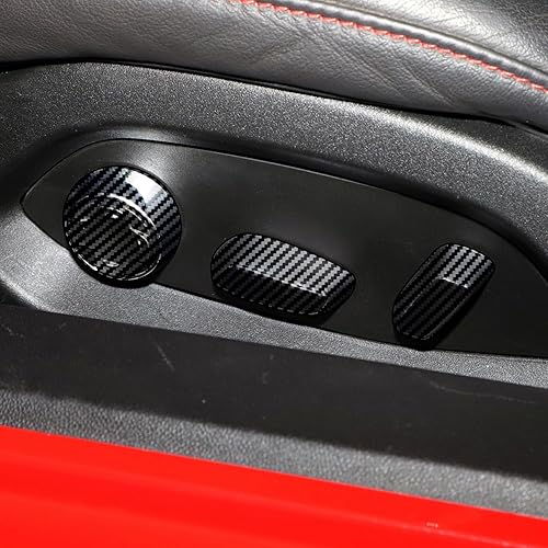 Miniatura 4 de ITrims Para Chevrolet Corvette C8 2020 2021 2022 2023 Accesorios de coche, cubierta de tira trasera del asiento, botón de ajuste del asiento,
