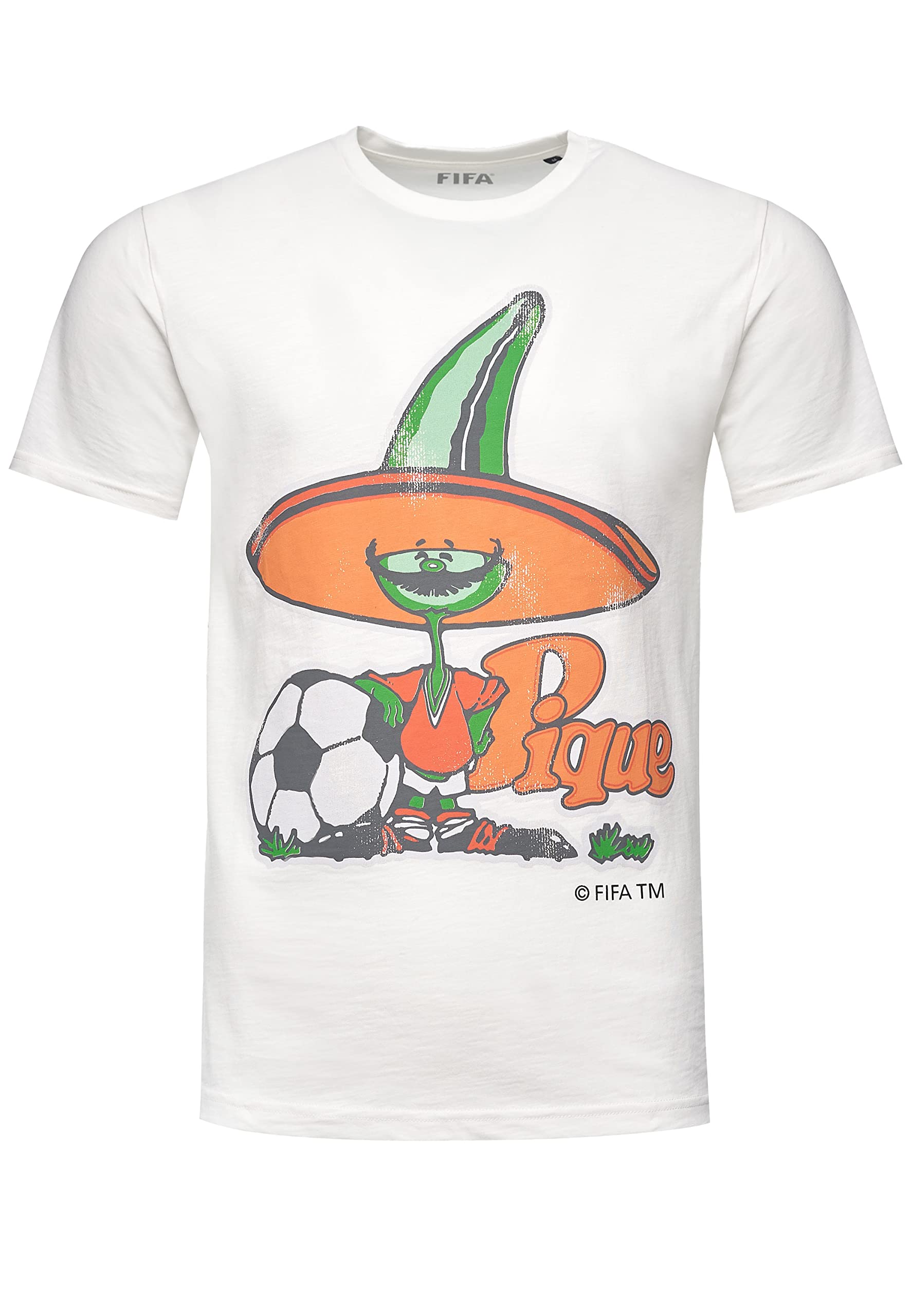 RecoveredMen's Recovered Fifa World Cup 1986 Mascot Ecru Slub T-shirt T-Shirt