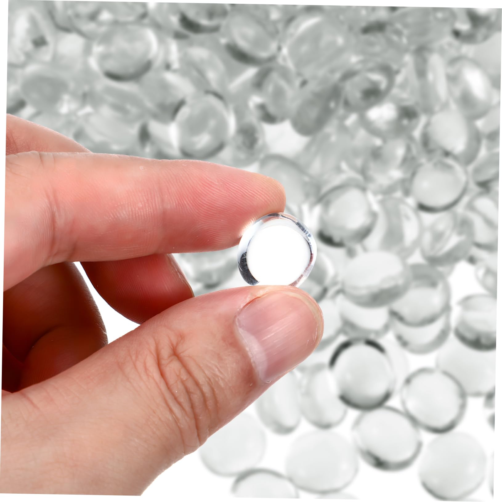 Billes Plates Verre Transparentes Perles pour Vases Décoration De Remplissage pour Aquarium Et Jardin